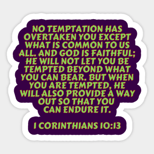 Bible Verse 1 Corinthians 10:13 Sticker